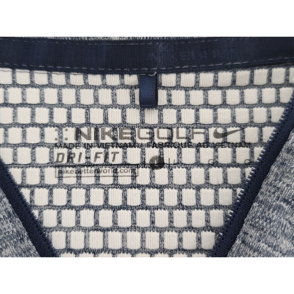 Nike Dri-FIT 1/2 Zip Pullover Women's L Illinois I Logo Blue Gray EUC - Picture 5 of 7